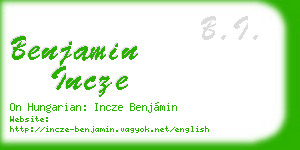 benjamin incze business card