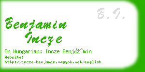 benjamin incze business card